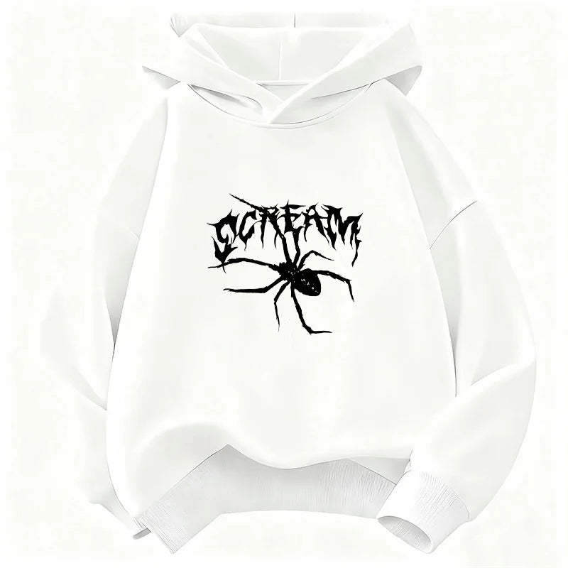 Vintage Spider Hip-Hop Hoodie for Kids