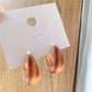 C-Shape Resin Hoop Earrings | Colorful Geometric Acrylic Jewelry for Women