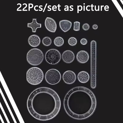 Spirograph Drawing Stencils Set | Creative Gears Geometry Art Kit for Kids