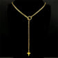 Heart O-ring Long Chain | Stainless Steel Punk Rock Y-Necklace for Men and Women