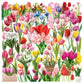50 Transparent Flower Stickers | PET Decorative Craft Set for Journals and Notebooks