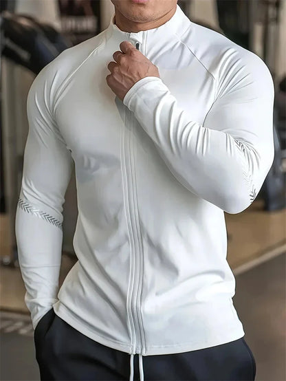 Men’s Compression Sports Jacket – Quick-Dry Gym & Running Wear
