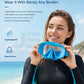 JSJM New 3PCS Snorkel Set Diving Mask Wet Snorkel Anti Fog Leak Proof Tempered Glass Wide View Silicone for Adults Men Women