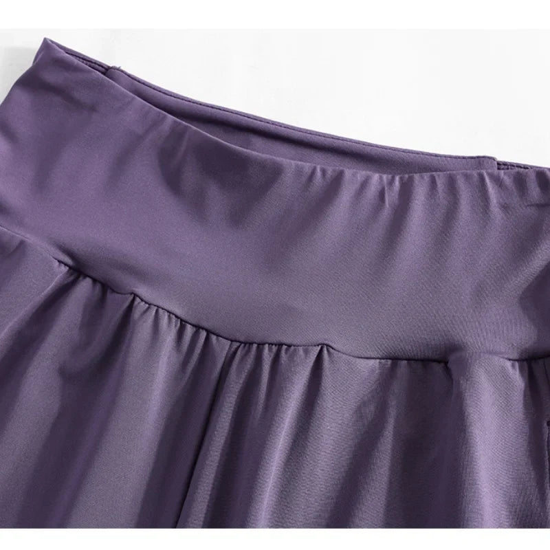Women's High-Waist Quick-Dry Running Shorts with Pockets