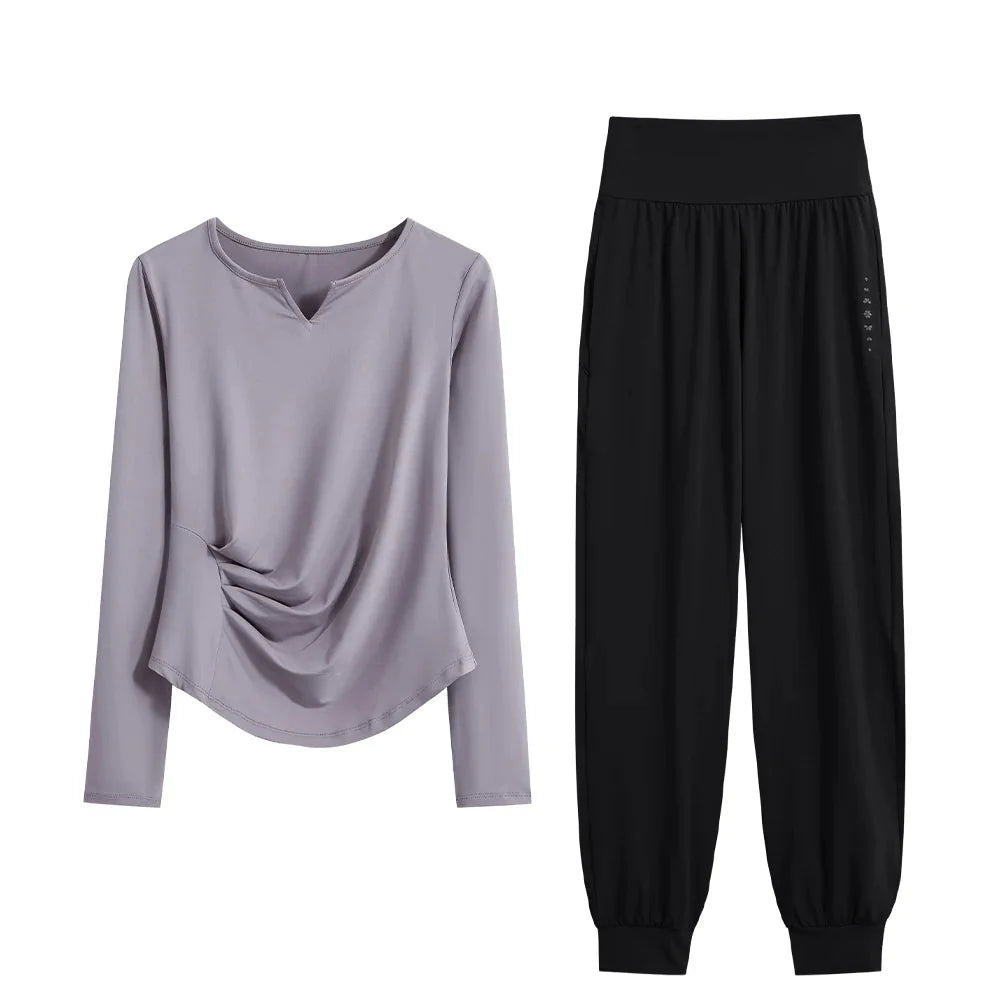 Women’s 2-Piece Autumn Yoga & Quick-Dry Running Sportswear Set