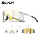 SCVCN Men Women Outdoor Sports Photochromic Running Casual Goggles MTB Bike Glasses UV400 Hiking Eyewear Cycling Sunglasses