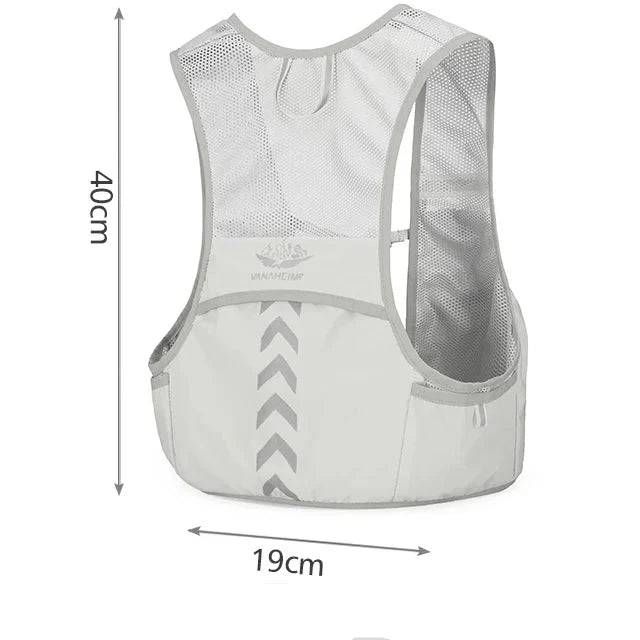 Running Hydration Backpack: 5L with 2L Water Bladder & 500ml Bottle