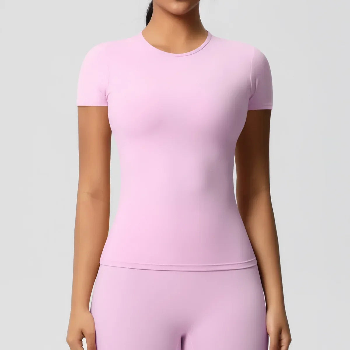 Women’s Solid Compression Gym & Yoga T-Shirt