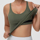 Women's Longline Sports Bra & Padded Yoga Workout Tank