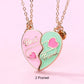 3 Pcs/set Best Friends Pendant Necklace For Woman Magnetic Adjustable Rainbow Daisy Lover Broken Heart Chain BFF Jewelry Gifts