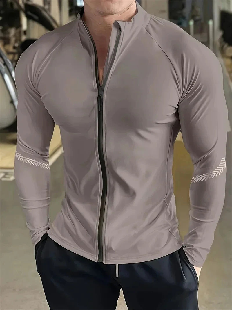 Men’s Compression Sports Jacket – Quick-Dry Gym & Running Wear