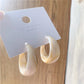 C-Shape Resin Hoop Earrings | Colorful Geometric Acrylic Jewelry for Women