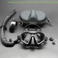 [C]Foldable Snorkel J-type Diving Mask With Camera Mount Tempered Glass Freediving Mask Snorkeling Set