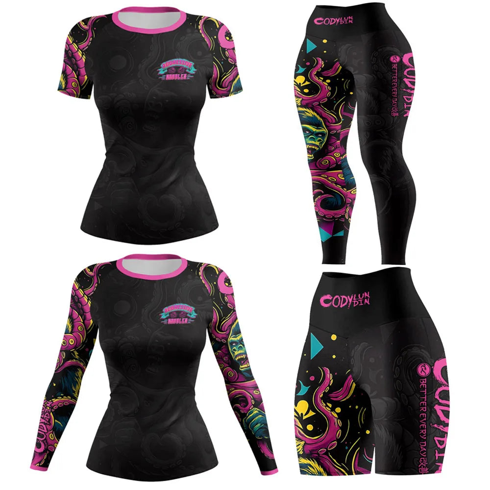 Women's Yoga & Running Sport Suit 2-Piece Fitness Set
