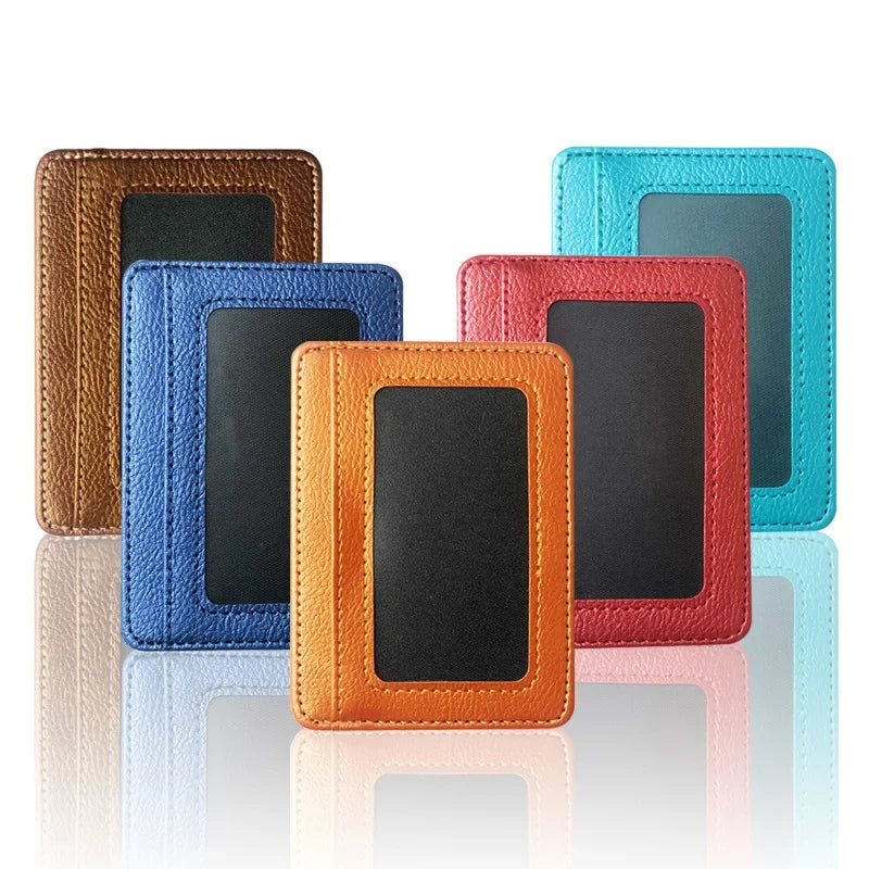 Thin PU Leather Mini Wallet | Slim Credit Card Holder for Men