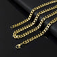 Stainless Steel Cuban Link Chain Necklace for Men | Punk Gold Black Silver