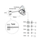 Surgical Steel Cubic Zirconia Stud Earrings | Unisex Screw-Back Earrings