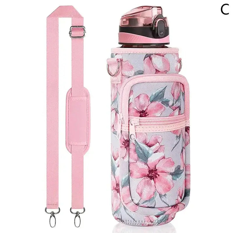 Water Bottle Sleeve with Phone Pouch & Strap | Outdoor Bag