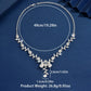 Water Drop Leaf Design Necklace | Light Luxury Fashion Jewelry for Women