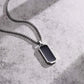 Small Dog Tag Pendant Necklace | Military Style Stainless Steel Gift for Men