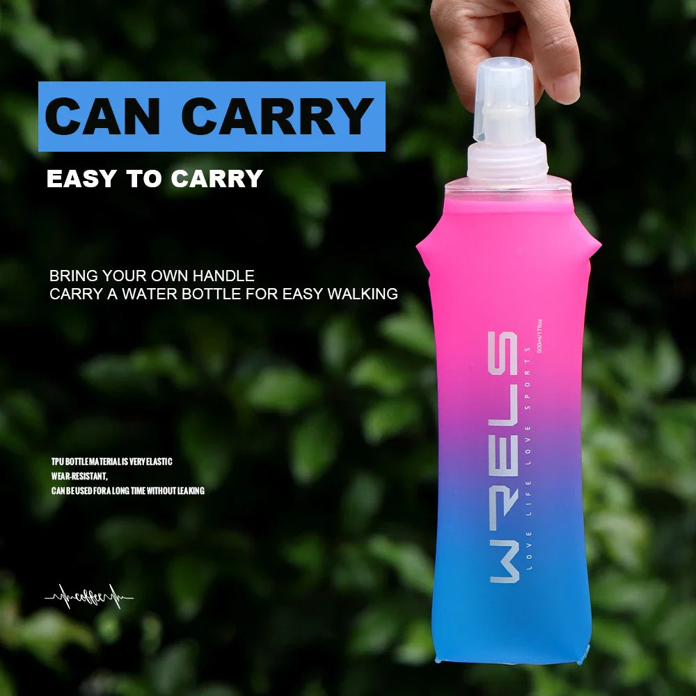 Folding Soft Flask Water Bottle – Portable Hydration Bottle