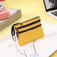 Women Mini Zippers Canvas Coin Purse | Compact Wallet with Keychain