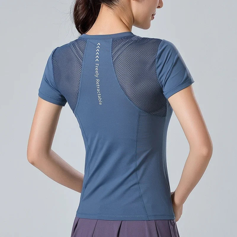 Reflective Quick Dry Yoga T Shirt for Women