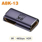 NNBILI HDMI 2.1 Adapter | 48Gbps 8K@60Hz Elbow and Straight Converter