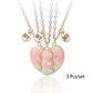 3 Pcs/set Best Friends Pendant Necklace For Woman Magnetic Adjustable Rainbow Daisy Lover Broken Heart Chain BFF Jewelry Gifts