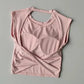 Slim Backless Yoga T-Shirt Vest with Built-In Pads