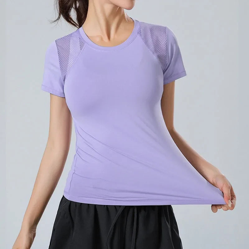 Reflective Quick Dry Yoga T Shirt for Women