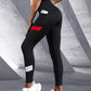 High Waisted Colorblock Mesh Yoga Leggings with Pockets