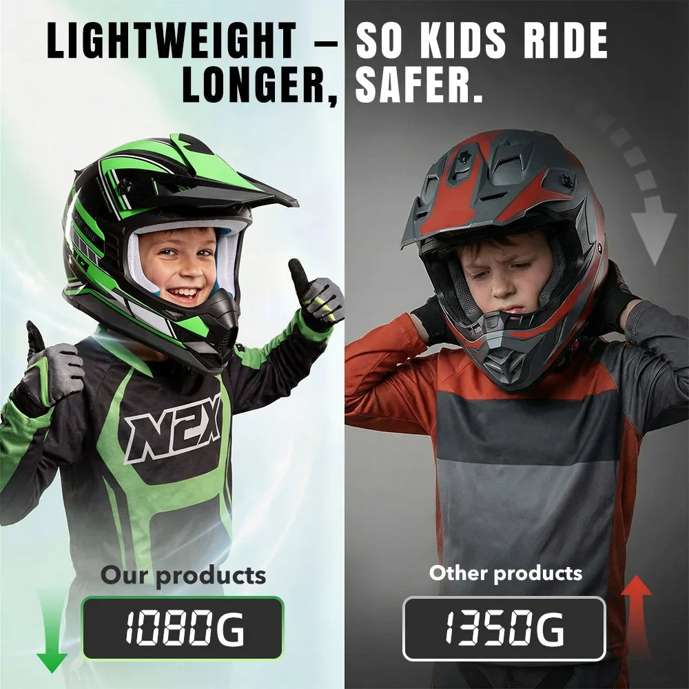 Kids Motocross Helmet - Boys & Girls Dirt Bike & Quad Helmets