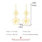 Gold Leaf Drop Earrings | Long Geometric Statement Jewelry for Women