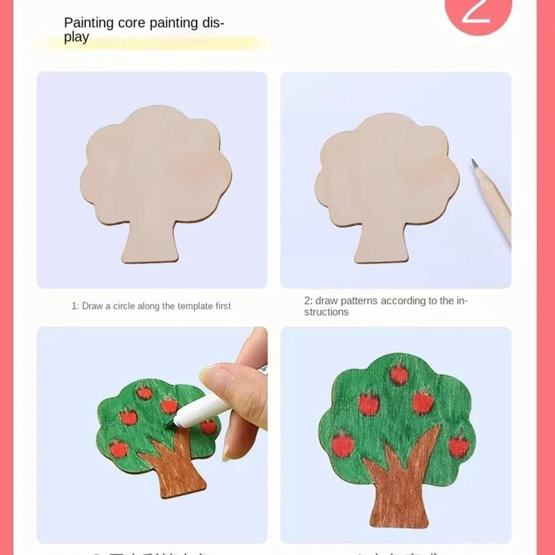 Wooden Drawing Stencils for Kids | Montessori Learning Toy Set
