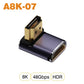 NNBILI HDMI 2.1 Adapter | 48Gbps 8K@60Hz Elbow and Straight Converter