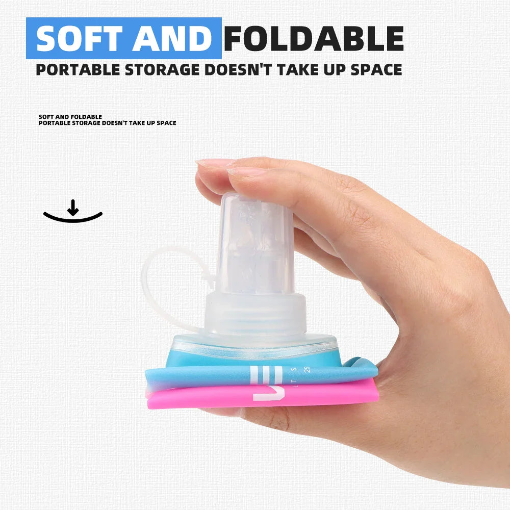 Folding Soft Flask Water Bottle – Portable Hydration Bottle