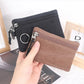 Canvas Mini Coin Wallet | Solid Color Zipper Key Bag