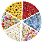 50 Transparent Flower Stickers | PET Decorative Craft Set for Journals and Notebooks
