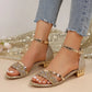 2026 New Fashion Party Women's Sandals Gold and Silver Low Heel Casual Shoes Women Open Toe Summer Light Fashion Women's Shoes