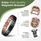 ARADOO  99.9% Pure Copper Bracelet with Double-Row Strength Magnets Jewelry Gift