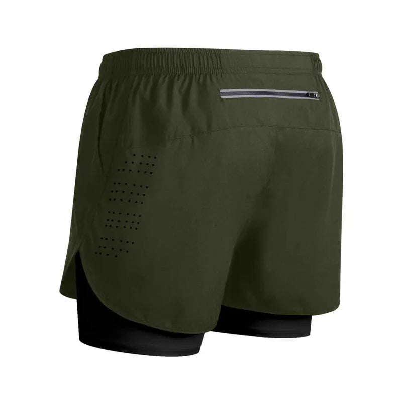 Reflective Men's 2-in-1 Running & Training Shorts