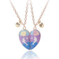 3 Pcs/set Best Friends Pendant Necklace For Woman Magnetic Adjustable Rainbow Daisy Lover Broken Heart Chain BFF Jewelry Gifts