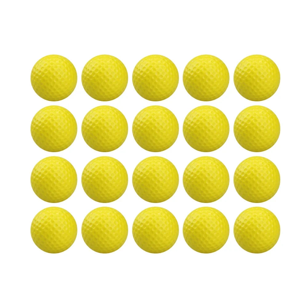 20 Pcs Color Sponge Indoor Practice PU Foam Golf Balls