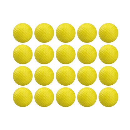20 Pcs Color Sponge Indoor Practice PU Foam Golf Balls