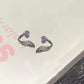 Silver Wing Stud Earrings | Crystal Rhinestone Pierced Earrings for Women