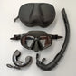 [C]Foldable Snorkel J-type Diving Mask With Camera Mount Tempered Glass Freediving Mask Snorkeling Set