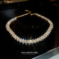Simple Rhinestone Choker Necklace | Light Luxury Collarbone Chain for Women