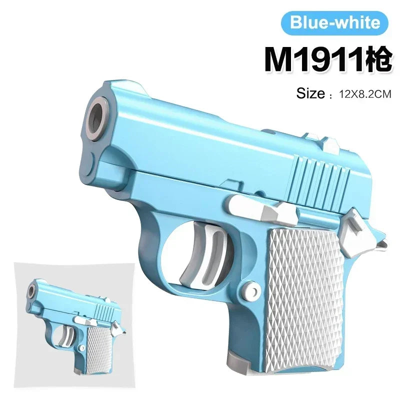 Mini 3D Gravity Printing 1911 Toy Gun | Stress Relief Fidget Toy for Kids and Adults