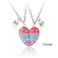 3 Pcs/set Best Friends Pendant Necklace For Woman Magnetic Adjustable Rainbow Daisy Lover Broken Heart Chain BFF Jewelry Gifts